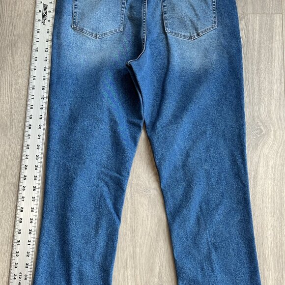 Frye Jeans Women's 10/30 Blue High Rise Crop Cuff Ankle Denim Stretch - Picture 3 of 3